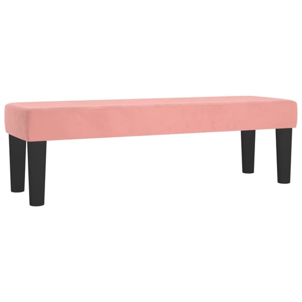 Ramsäng med madrass rosa 140x200 cm sammet