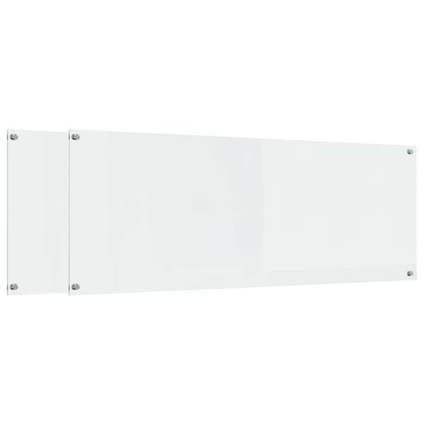 Köksskydd 2 pcs Transparent 110 x 40 cm härdat glas