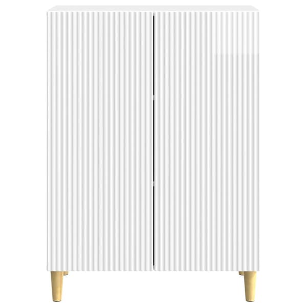 Sideboard Vit högglans 66 x 34,5 x 90 cm Konstruerat trä