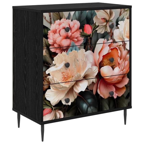 Kommode BORNE Ljus piontryck 66 x 36,5 x 76 cm Konstruerat trä