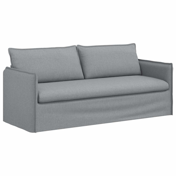 Soffset 2 pcs Ljusgrå 196 x 82 x 85 cm Tyg