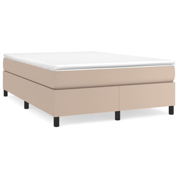 Boxspring-sängram cappuccino 140x200 cm konstläder