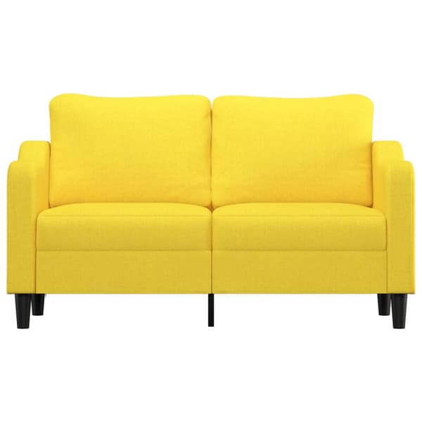 2-sitssoffa ljusggul 140 cm tyg