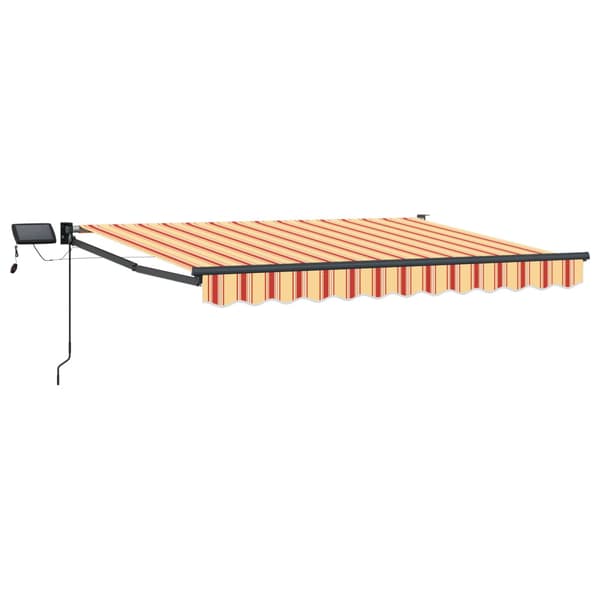 Manuell utdragbar markis med LED-lampor 3,5 x 2 m