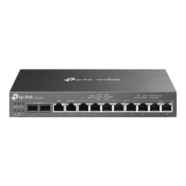 TP-Link Omada ER7212PC V1 - router - skrivbordsmodell, väggmonterbar Svart