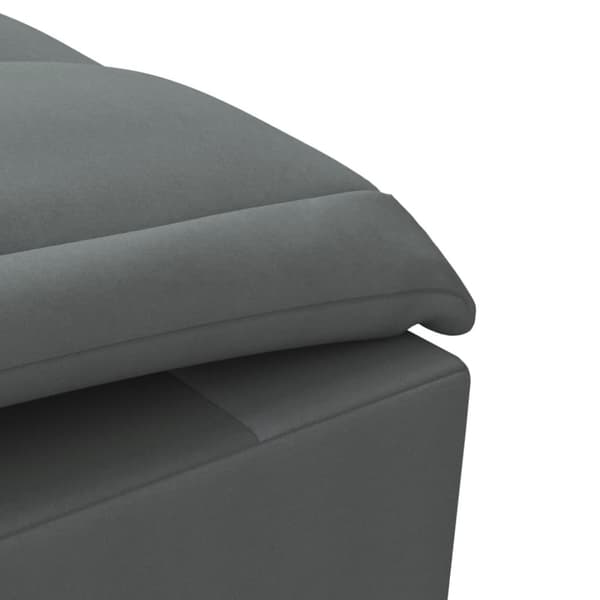 Massageschäslong med bolster mörkgrå tyg