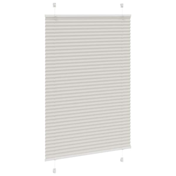 Plisserad persienn ljusgrå 90x150 cm tyg bredd 89,4cm polyester
