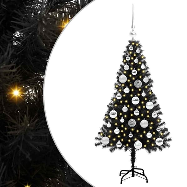 Julgran Svart 120 cm PVC