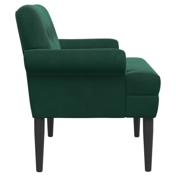 Loveseat med knapprapport Mörkgrön 120 x 66 x 78 cm Sammet