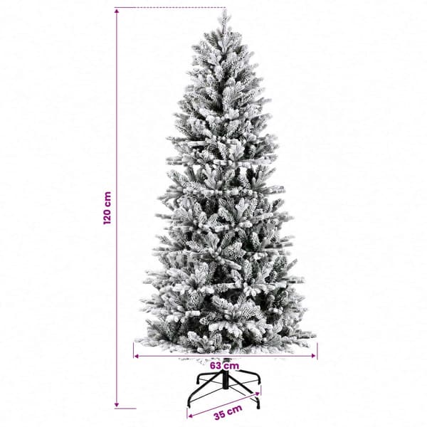 Plast Hingad Julgran 120 cm 150 LED-lampor Varmvit PVC och PE