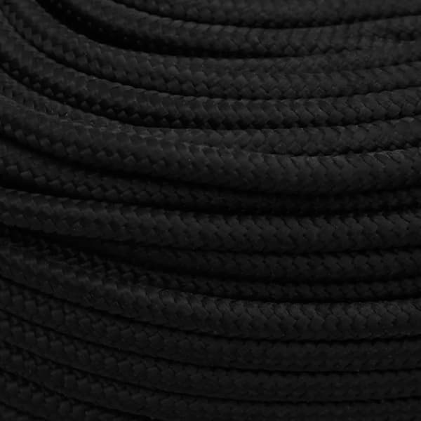 Rep svart 10 mm 25 m polyester