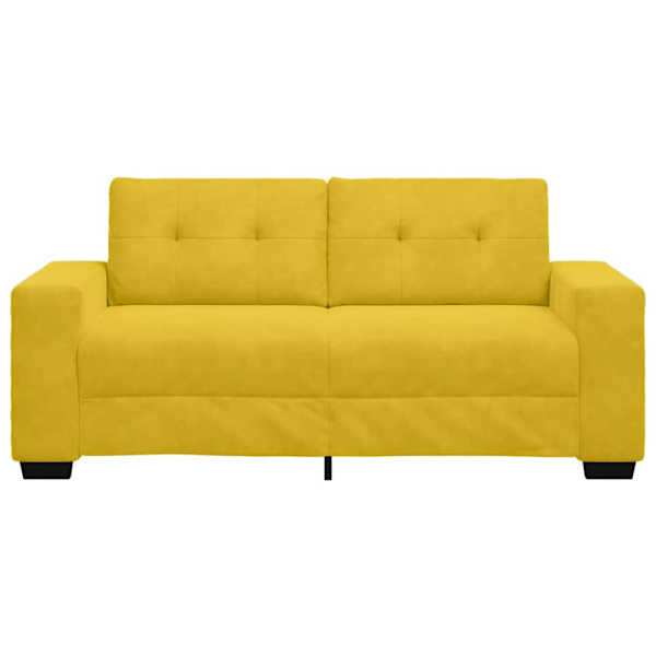 Tvåsitssoffa gul 180x77x82 cm sammet