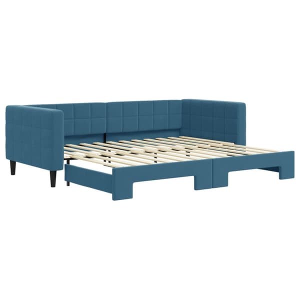 Dagbädd utdragbar blå 90x200 cm sammet