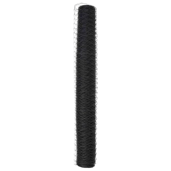 Hexagonstängsel Grå 1,4 x 100 m PVC