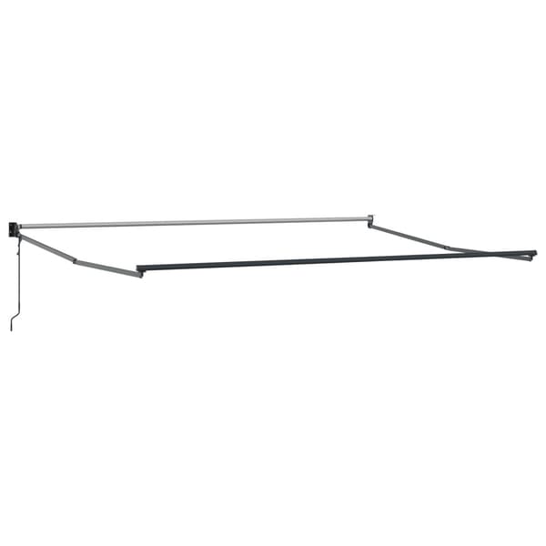 Utfällbar markis Röd 400 × 300 cm Polyester och aluminium