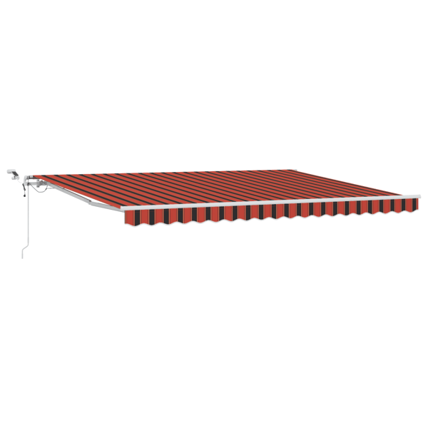 Utfällbar markis Orange och Brunt 450 × 350 cm
