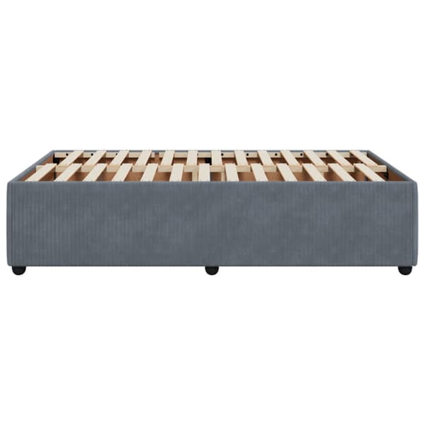 Sängram utan madrass mörkgrå 120x200 cm sammet