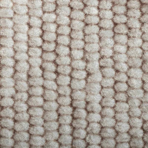 Matta Beige Ø 120 cm 100% Polyester 3 mm Tvättbar