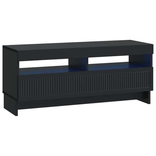 LED TV-skåp Svart Konstruerat trä