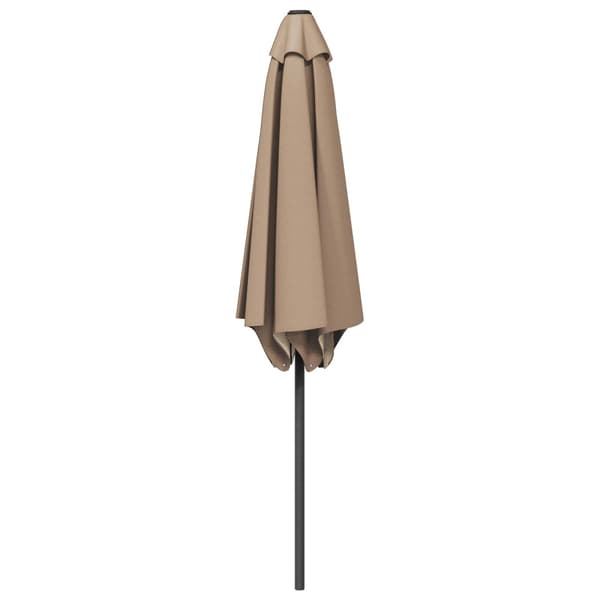 Trädgårdsparasol 270 x 270 cm Polyester Rektangulär Taupe