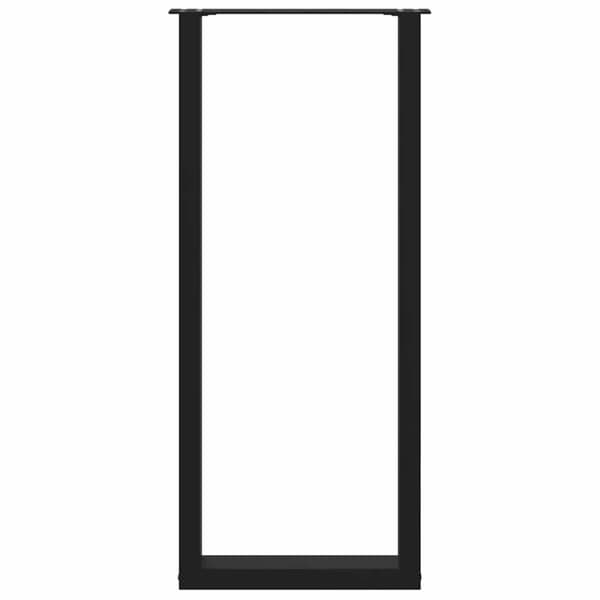Barbordsben U-formade 2 st svarta 40x(110-111) cm stål
