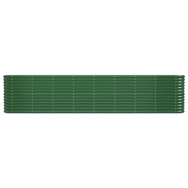 Odlingslåda pulverlackerat stål 332x40x68 cm grön