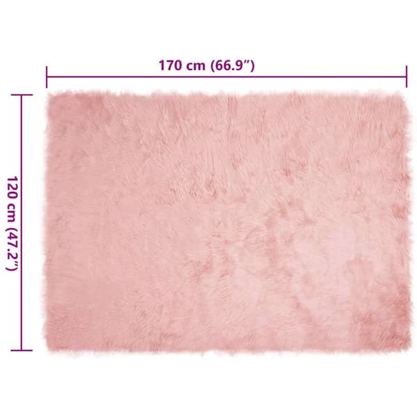Fuskfäll matta TAFALLA Rosa 120 x 170 cm Polyester