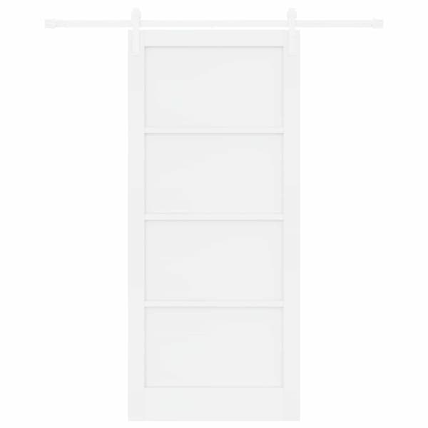 Skjutdörr 93 x 211 cm Konstruerat trä Vit
