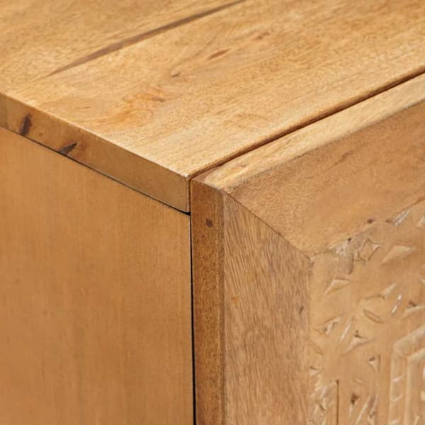Sideboard Ljusbrun 60 x 33 x 75 cm massivt mangoträ