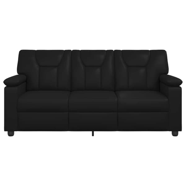 Soffa Svart 191 x 85 x 93 cm Konstläder