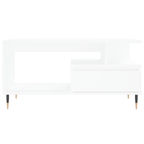 Soffbord vit 90x49x45 cm konstruerat trä