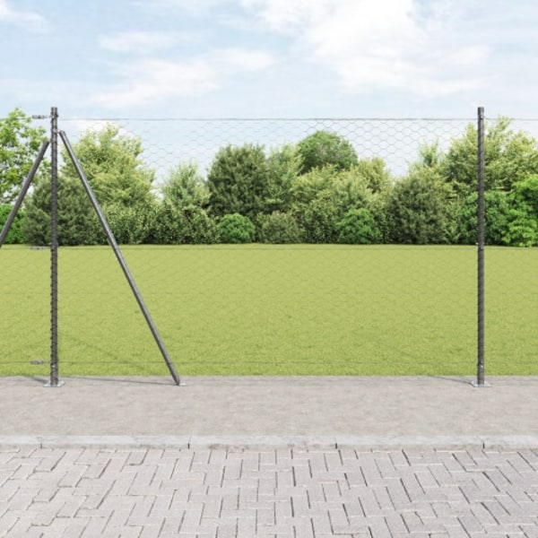 Hexagonstängsel Grå 1,4x50 m Stål