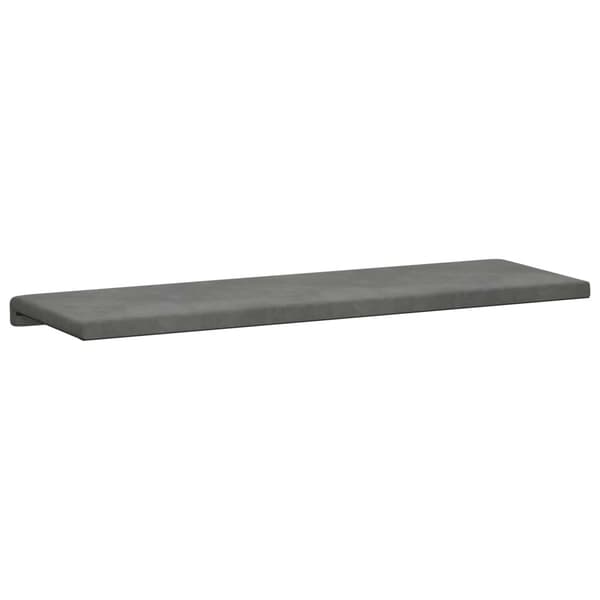 Bänk kudde Sammet (V) Mörkgrå Djup 35 cm