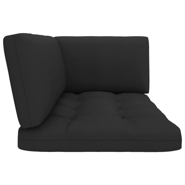 Pallsoffa 2-sits med dynor svart impregnerad furu