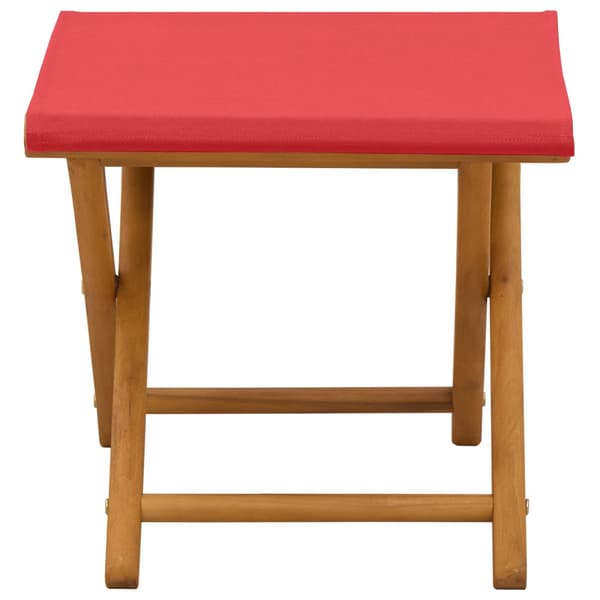 Deck Chair 2 pcs Massiv Eukalyptus Trä Röd