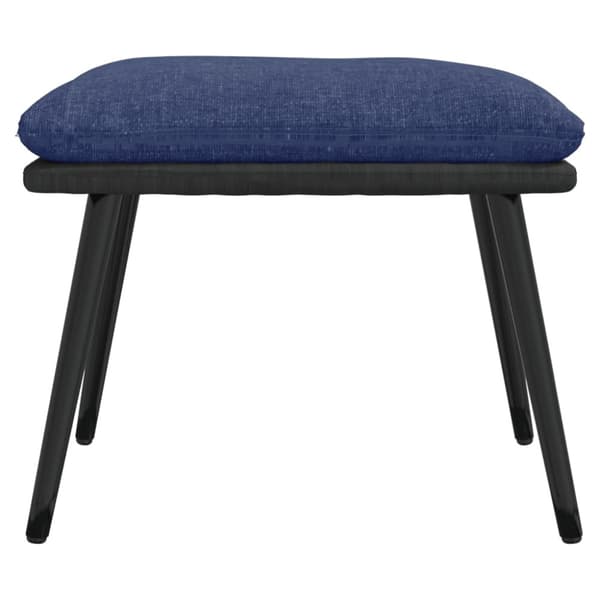 Fotpall blå 45x29,5x35 cm tyg och konstläder