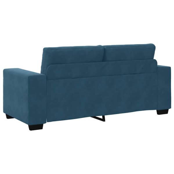Tvåsitssoffa blå 180x77x82 cm sammet