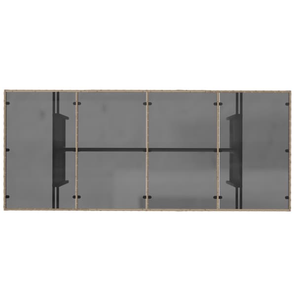 Trädgårdsmöbelset med kudde 9 pcs Beige konstrotting