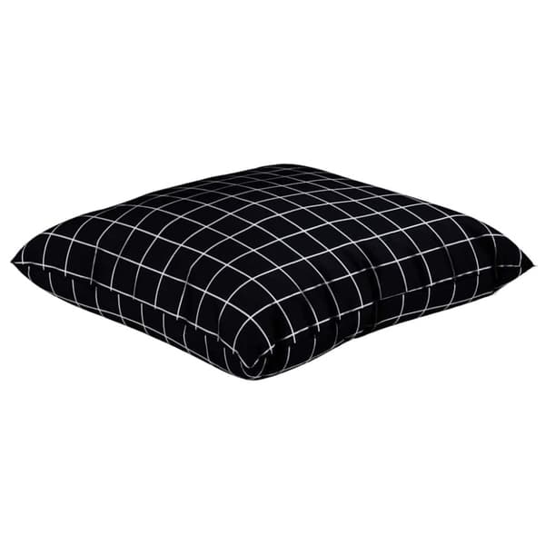 Spridda Kuddar 4 pcs Svart Rutigt 50 x 50 cm Polyester Tyg