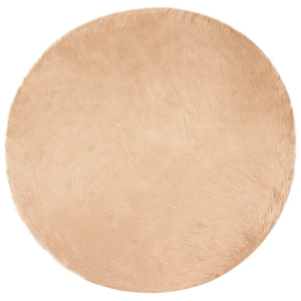 Fuskfäll matta TAFALLA Beige Ø 120 cm Polyester