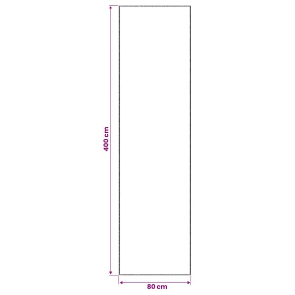 Matta Beige 80 x 400 cm 100% Polyester 3 mm Tvättbar