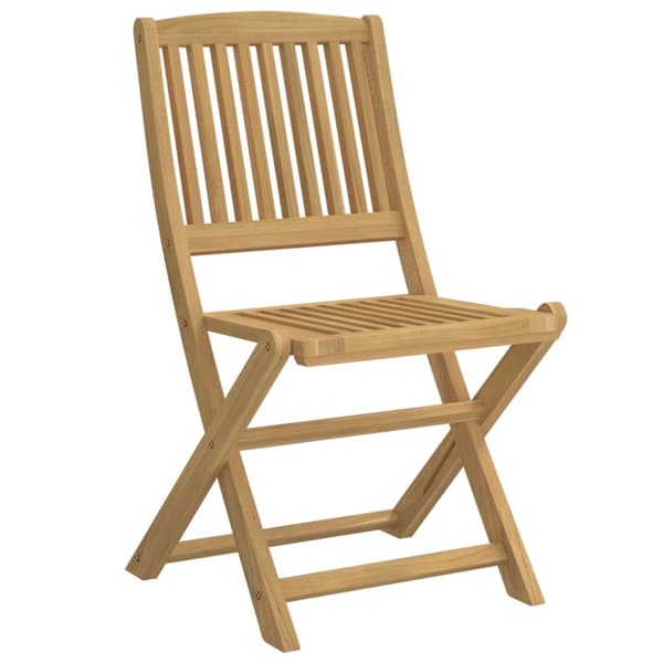 Hopfällbara stolar 2 st 57x48,5x90 cm massivt trä akacia