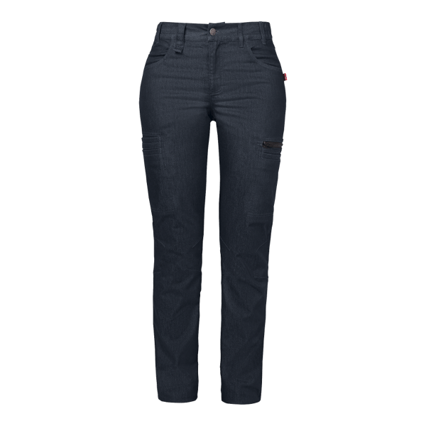 Fia Trousers w Blue melange Female