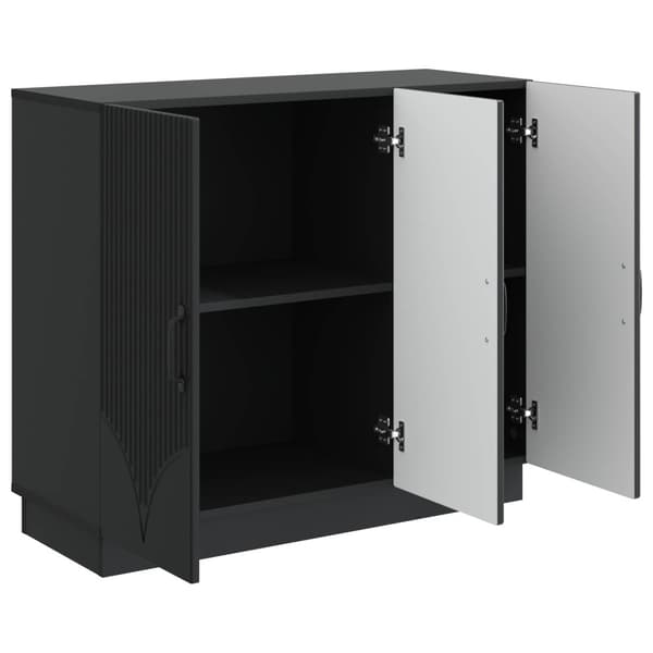 Sideboard Svart 89 x 34,5 x 77 cm Konstruerat trä