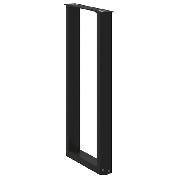 Konsolbordsben U-formade 2 st svarta 38x(72-73) cm stål