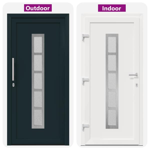 Framdörr Antracit 98 x 200 cm PVC