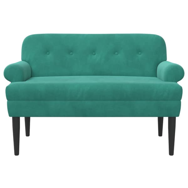 Loveseat med knapprapport Turkos 120 x 66 x 78 cm Sammet