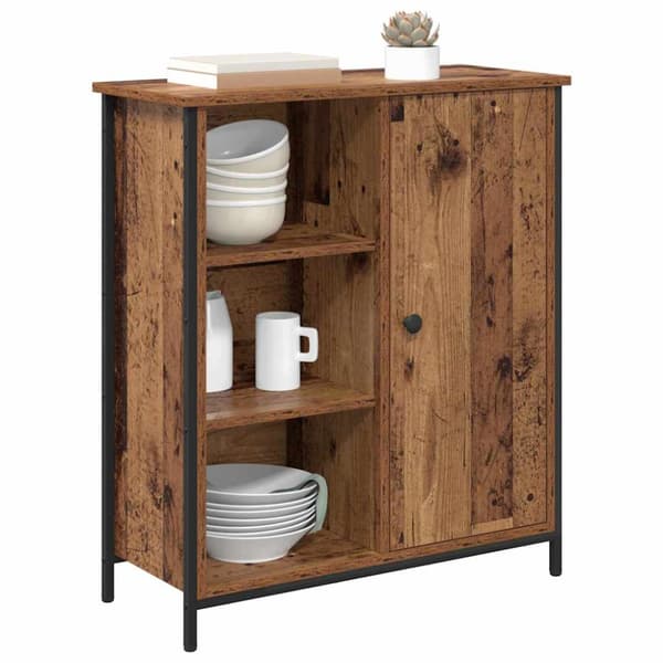Sideboard Gammalt trä 70 x 30 x 80 cm Konstruerat trä