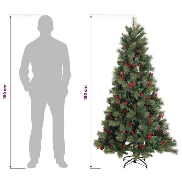 Plast Hingad Julgran 180 cm 300 LED-lampor Varmvit