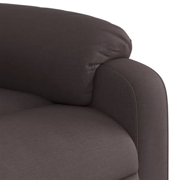 Reclinerfåtölj mörkbrun tyg